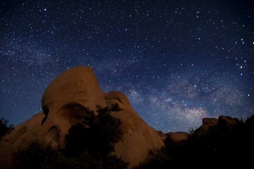 Skull Rock and the Milky Way shot 1