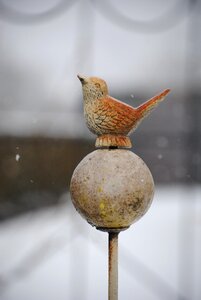 Garden decoration winter snow