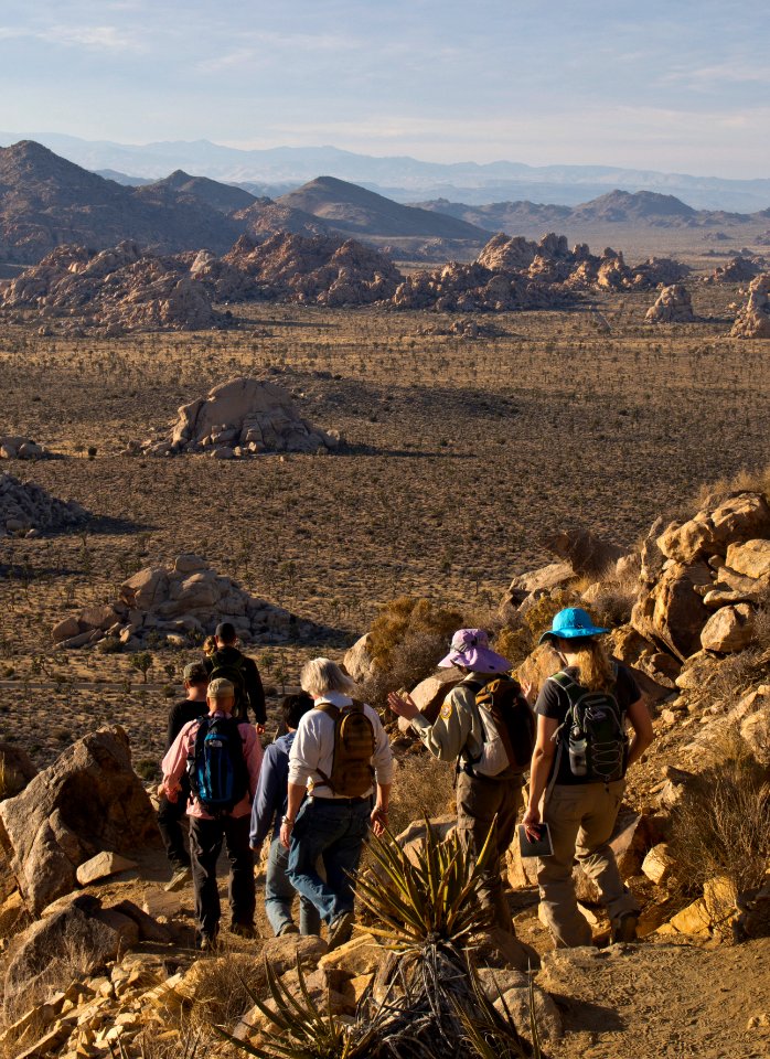 Hikers on Ryan Mountain