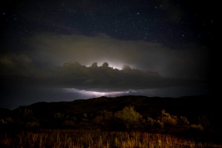 Clouds and lightning near the North Entrance photo