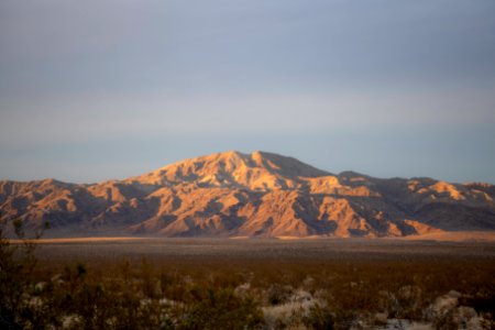 Pinto Mountain at sunset photo