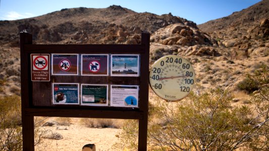 Bulletin Board at Fortynine Palms Oasis Trail