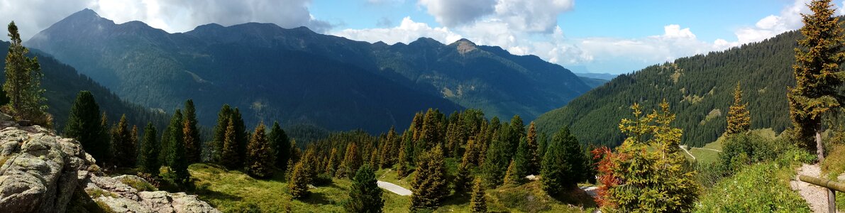 Panorama alpine landscape