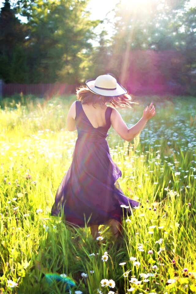 Long gown summer nature