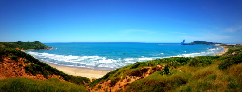 A panoramic view of Porto Beach (Praia do Porto) - Imbituba, SC, Brazil photo