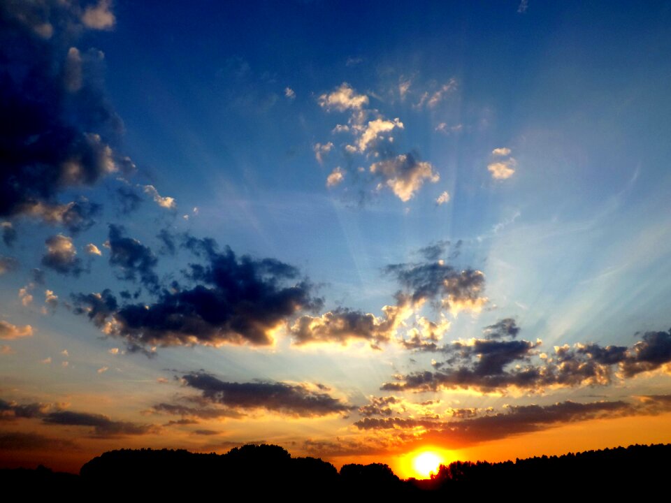 Sun twilight in the evening