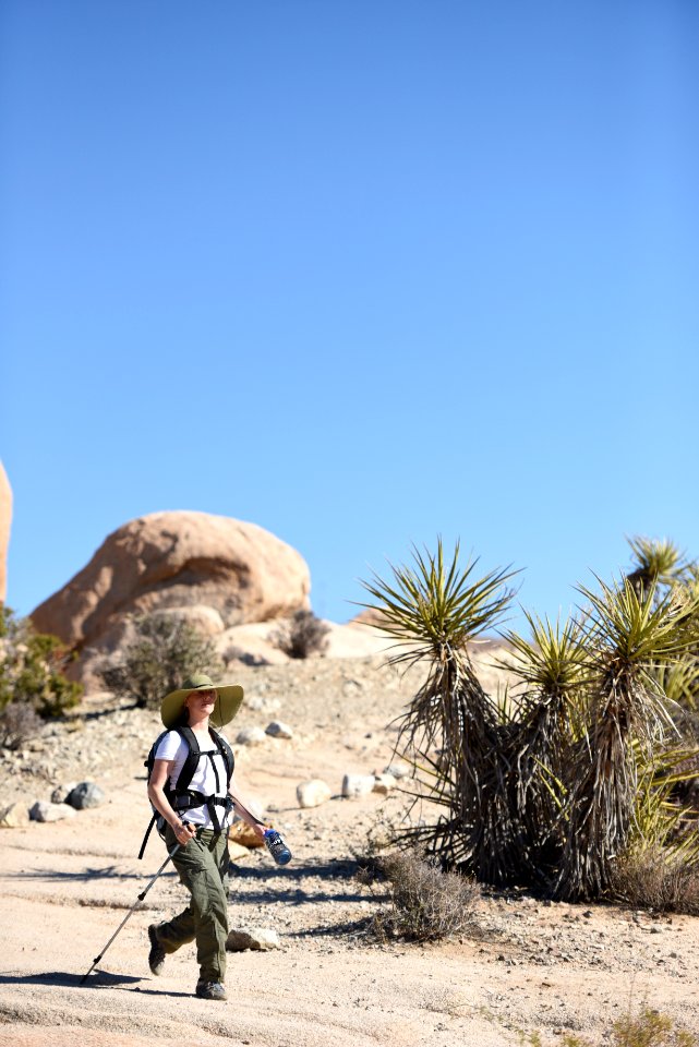 Hiker on Arch Rock Trail