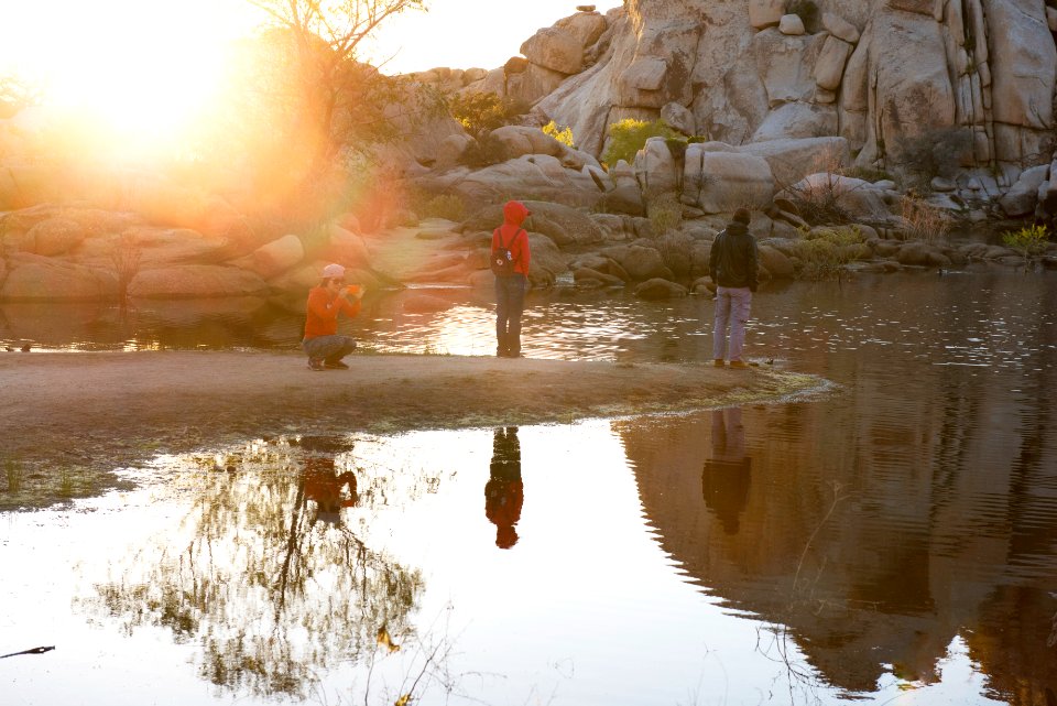 Visitors at Barker Dam