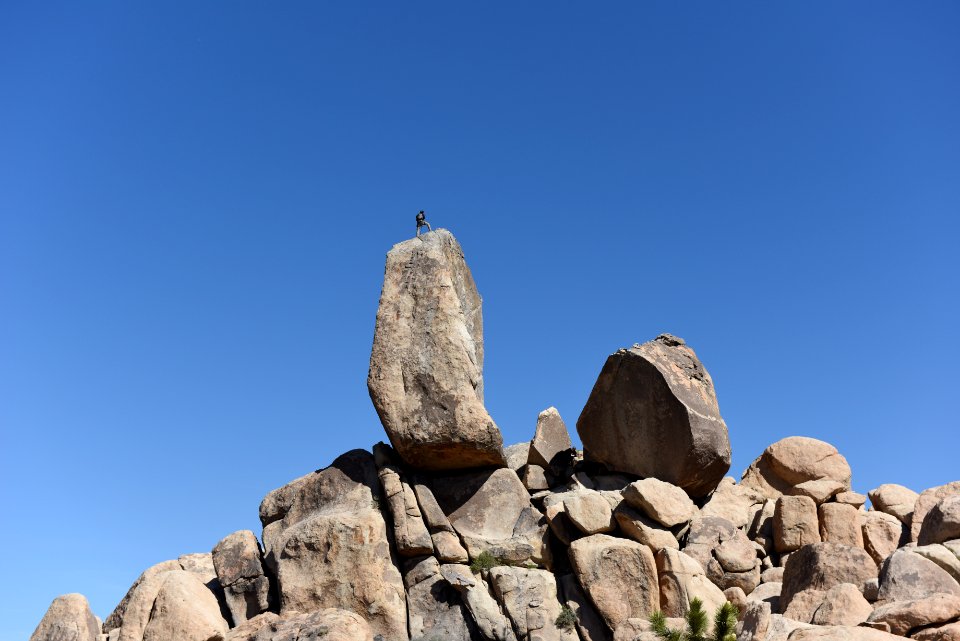 Climber on Headstone Rock