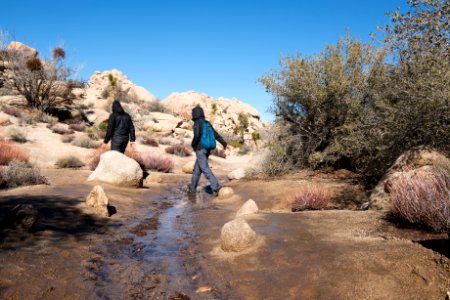 Barker dam trail flooded after rainfall