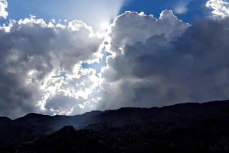 Storm Clouds and Sunshine Near the North Entrance of Joshua Tree National Park photo