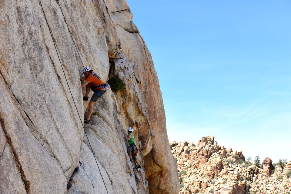 Climbing in Hidden Valley