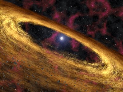 Circumstellar disk artist concept