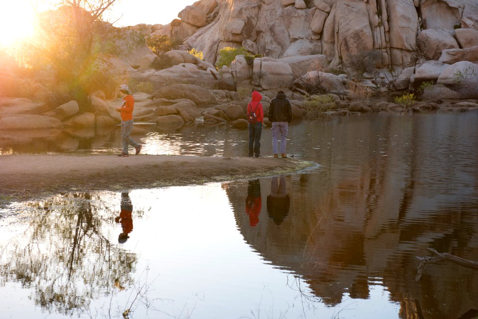 Visitors at Barker Dam