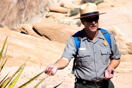 Ranger Carey Goldstein Discusses a Mojave Yucca Plant