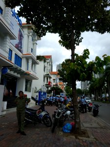 police cop doing their work on street