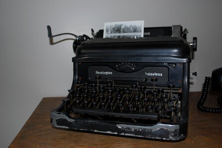 Antiques vintage typewriter machine photo