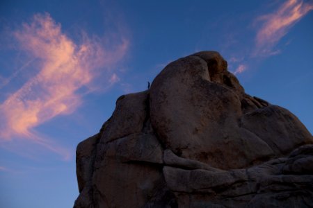 Climber and Sunset photo