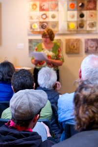 Artist in Residence Lauren Eisenberg Davis reads excerpts from her book and answers questions at Joshua Tree Visitor Center