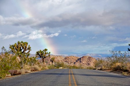 Rainbow on a stormy day photo