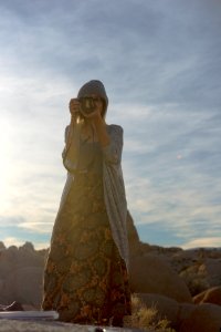 Photographer at sunset