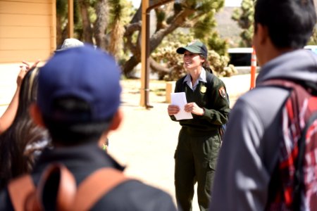 Ranger Simone speaks to students