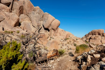 Following the trail on Split Rock Trail