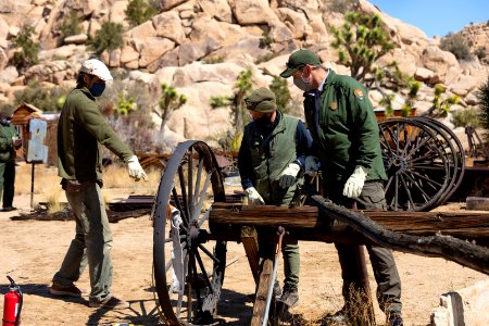 Ranger Completing Preservation Work at Keys Ranch photo