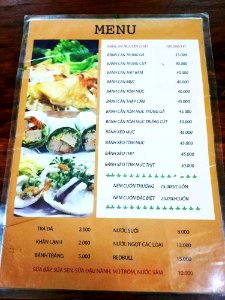 phan rang quán menu #levanluong