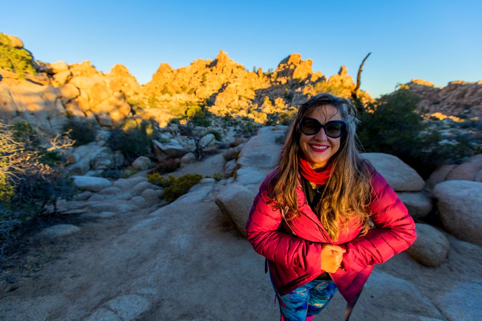 Hiker on the Hidden Valley Nature Trail