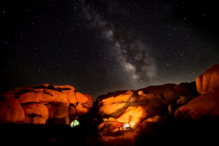 Milky Way over Jumbo Rocks Campground photo