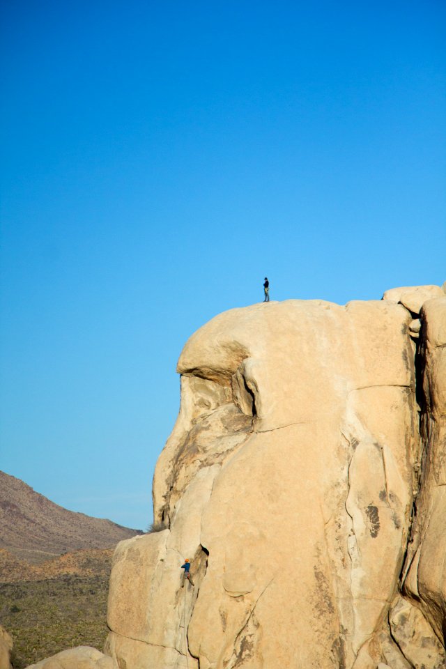 Climbers on Intersection Rock photo