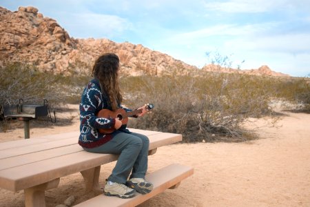 Ukulele Player in Indian Cove photo