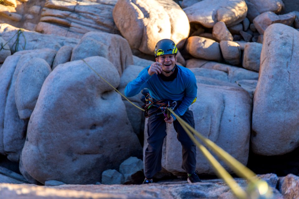 Rappelling in Hidden Valley