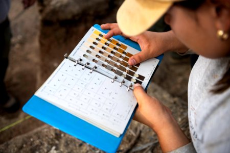 Park ranger performing archaeology surveys at Cottonwood Springs