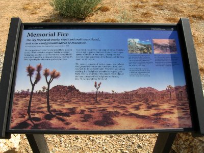 Joshua Tree Wayside circa early 2000s - Memorial Fire
