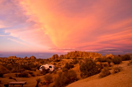 Camper trailer at Jumbo Rocks Campground photo