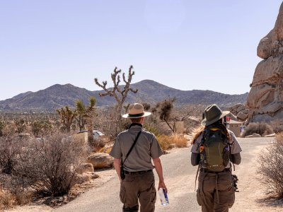 Park rangers in Hidden Valley Campground