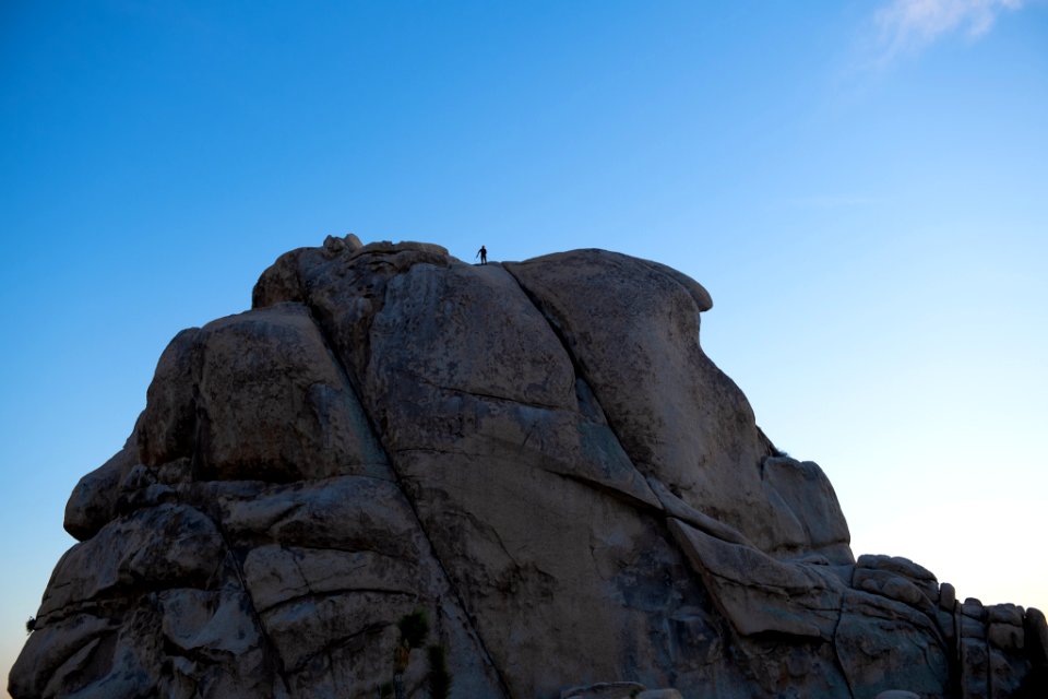 Climber and Sunset