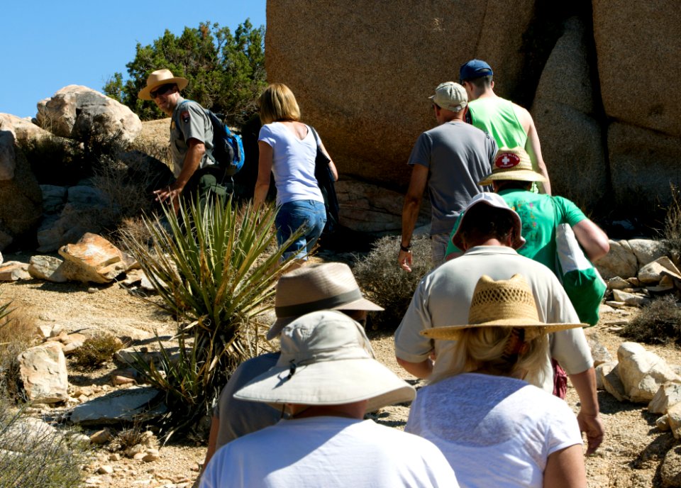 Ranger Leads Group of Visitors on an Interpretive Hike