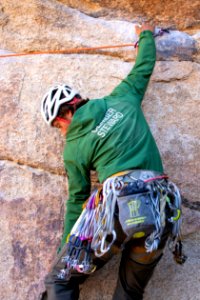 Climber steward climbing Gunsmoke photo