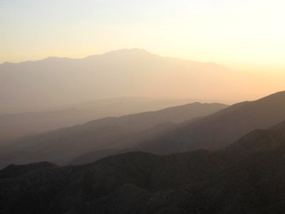 Air Pollution Sunset at Keys View