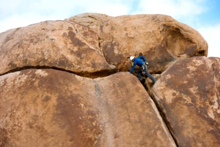 Climber in Indian Cove