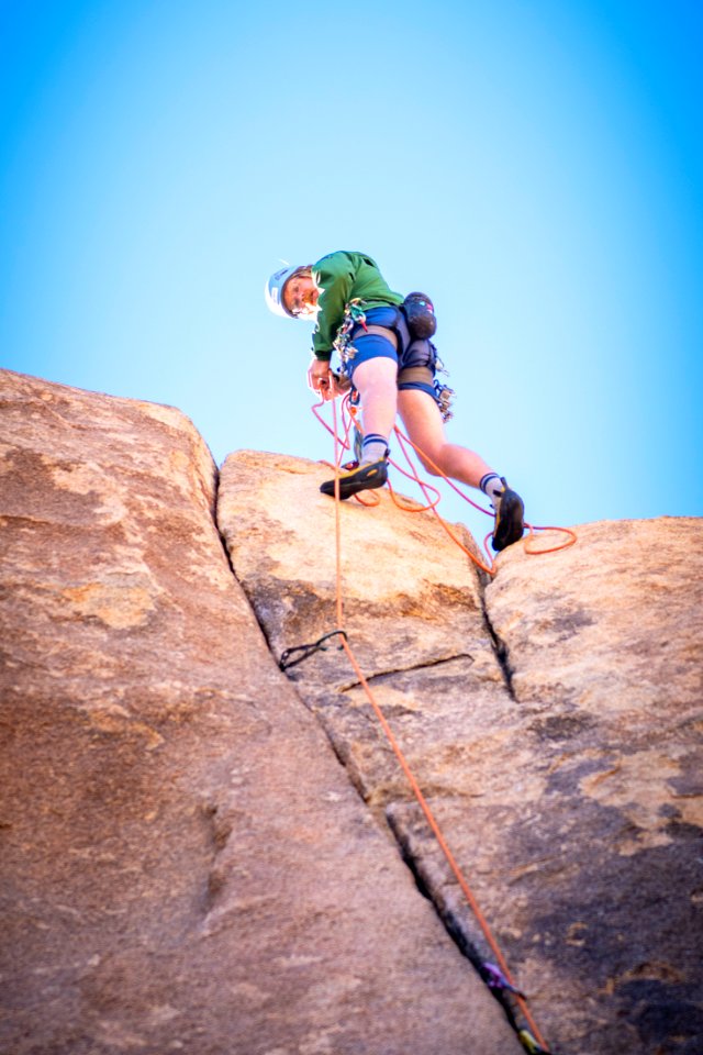 Climber Steward belaying at White Cliffs of Dover
