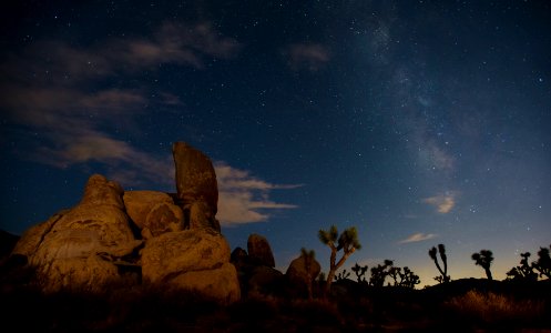 Headstone rock under the Milky Way
