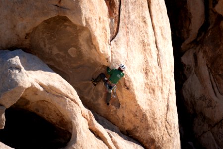 Climber stewards climbing in Hidden Valley Campground