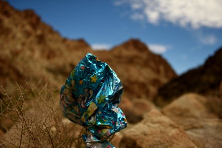 Balloon litter in the Coxcomb Mountains photo