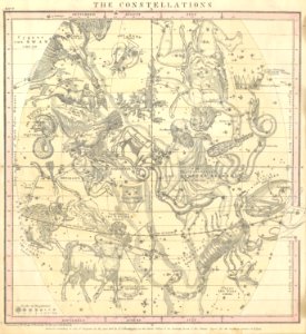 1856 Burritt - Huntington Map of the Constellations or Stars in July, August ^ September - Geographicus - JulAugSep-burritt-1856