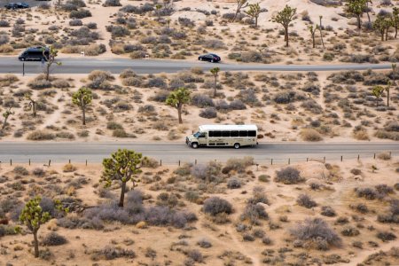 The Roadrunner Shuttle Bus Heading from Barker Dam to Intersection Rock