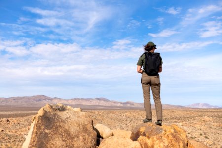 Park ranger on Mastodon Peak Trail photo